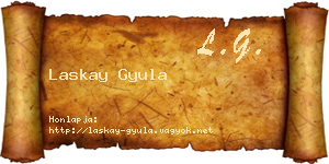 Laskay Gyula névjegykártya