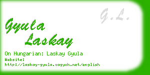 gyula laskay business card